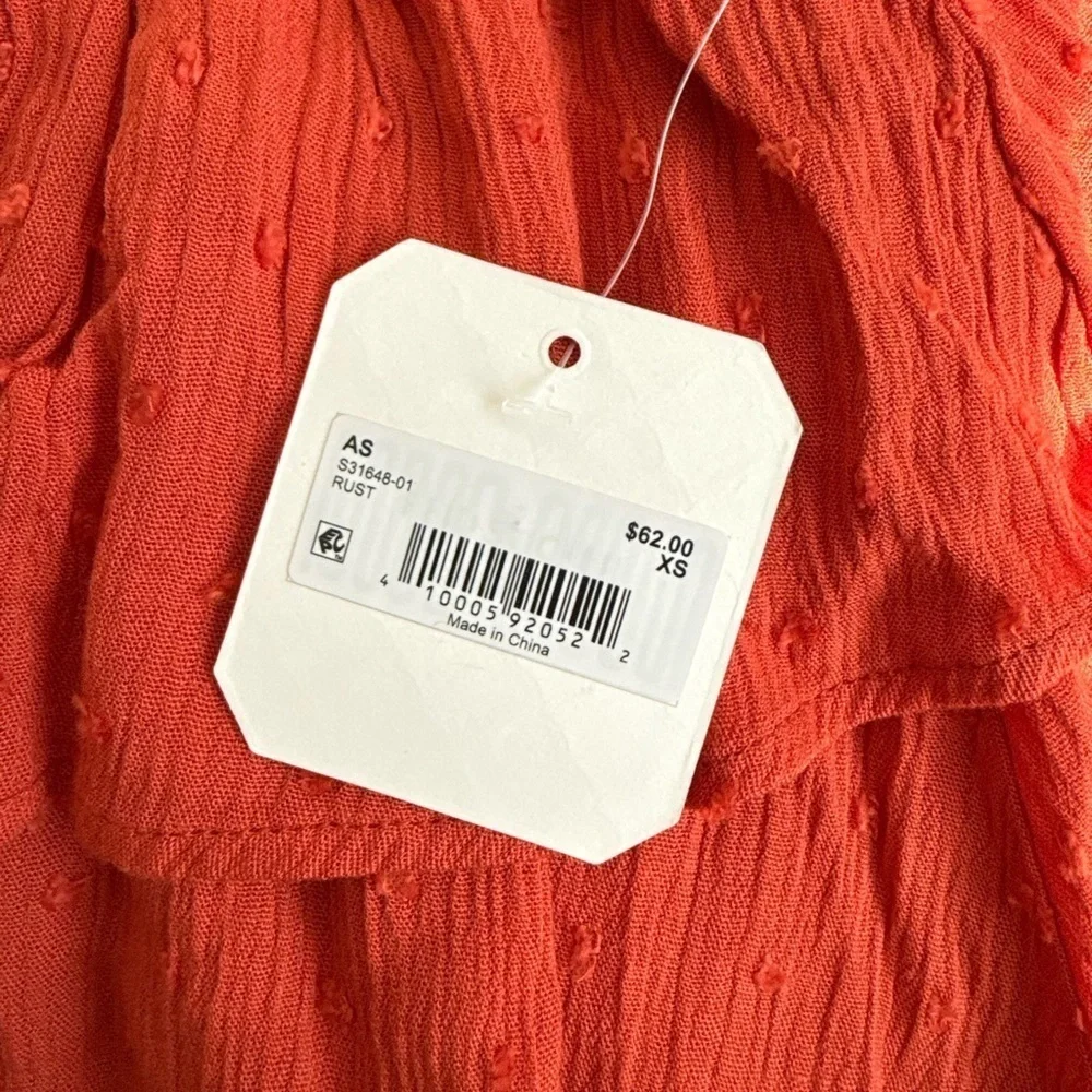 Altar’d State Mini Skirt Flowy Swiss Dot Skater Skirt orange size XS NWT